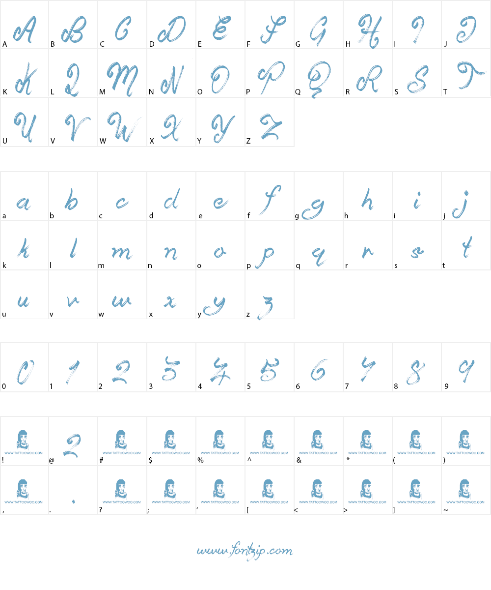 Dicey Slices Font Character